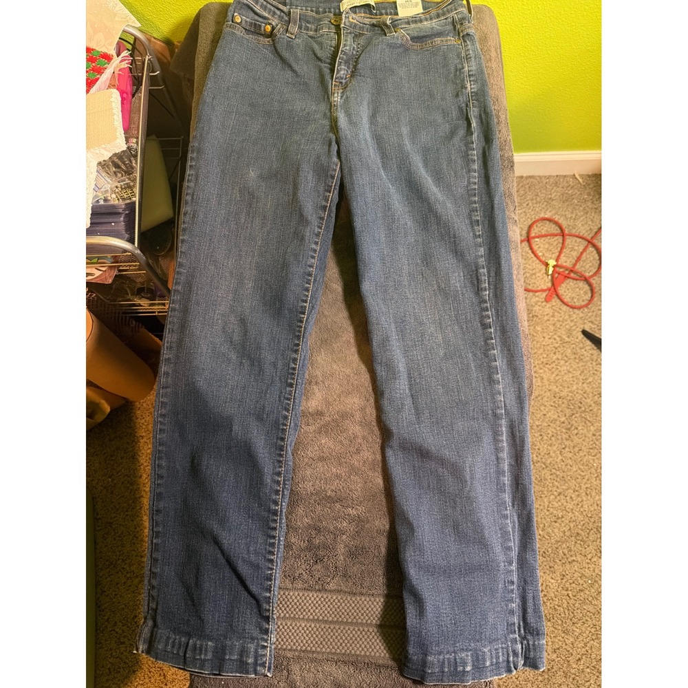 Levis Perfectly Slimming 512 Straight Leg Jeans Medium Wash Denim Womens 12